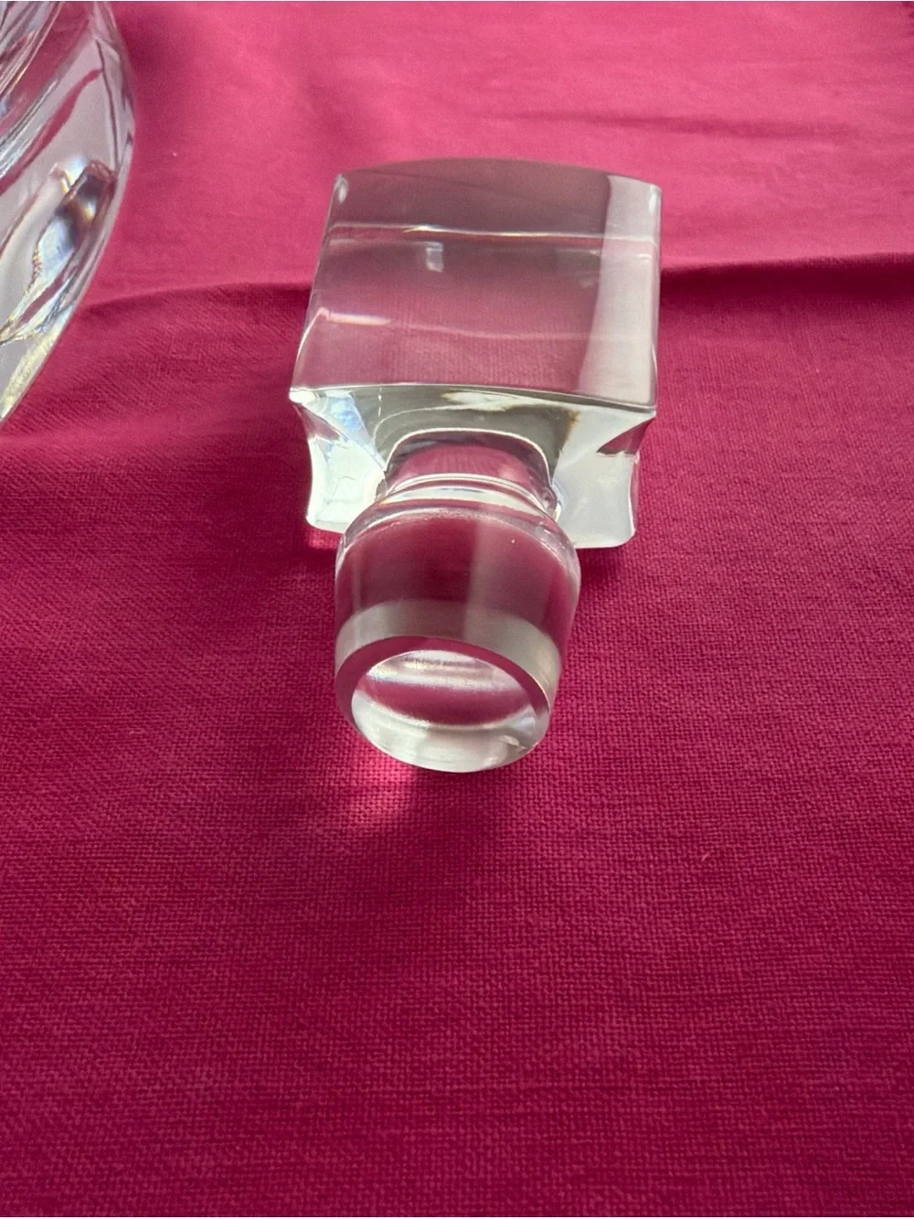 Crystal Decanter with Stopper Heavy 10.75” tall Modern